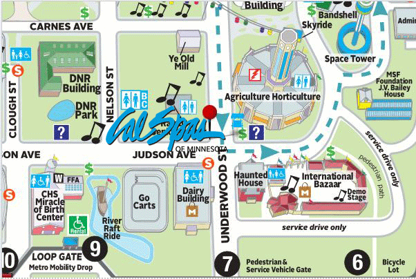 The map to our Cal Spas stand at the Minnesota State Fair