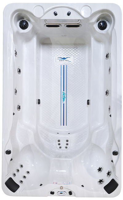 Top down view of hot tub